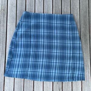 John Galt Brandy Melville Women’s Blue Plaid “Cara” Skirt